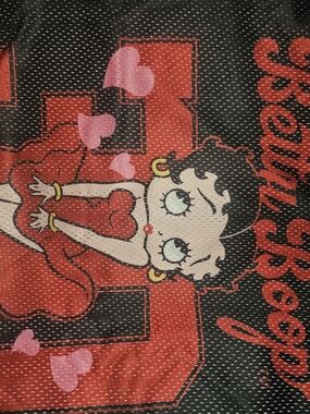 Betty Boop Red Black Pink Graphic Dress Print